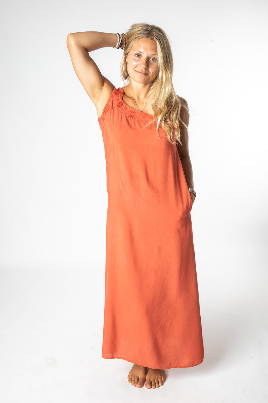 Khilana Embroidered Tank Maxi Dress Seconds