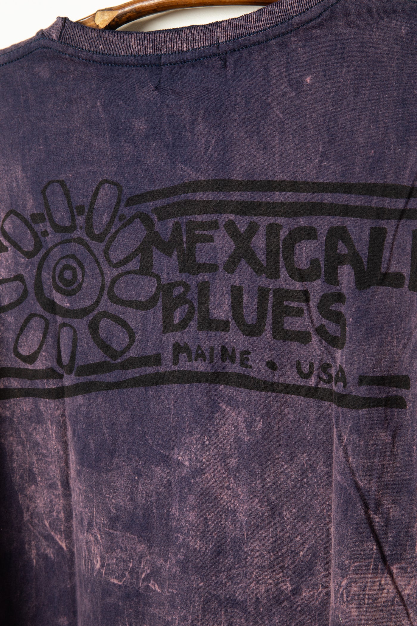 Purple Cosmic Animal graphic screen printed t-shirt detail of design