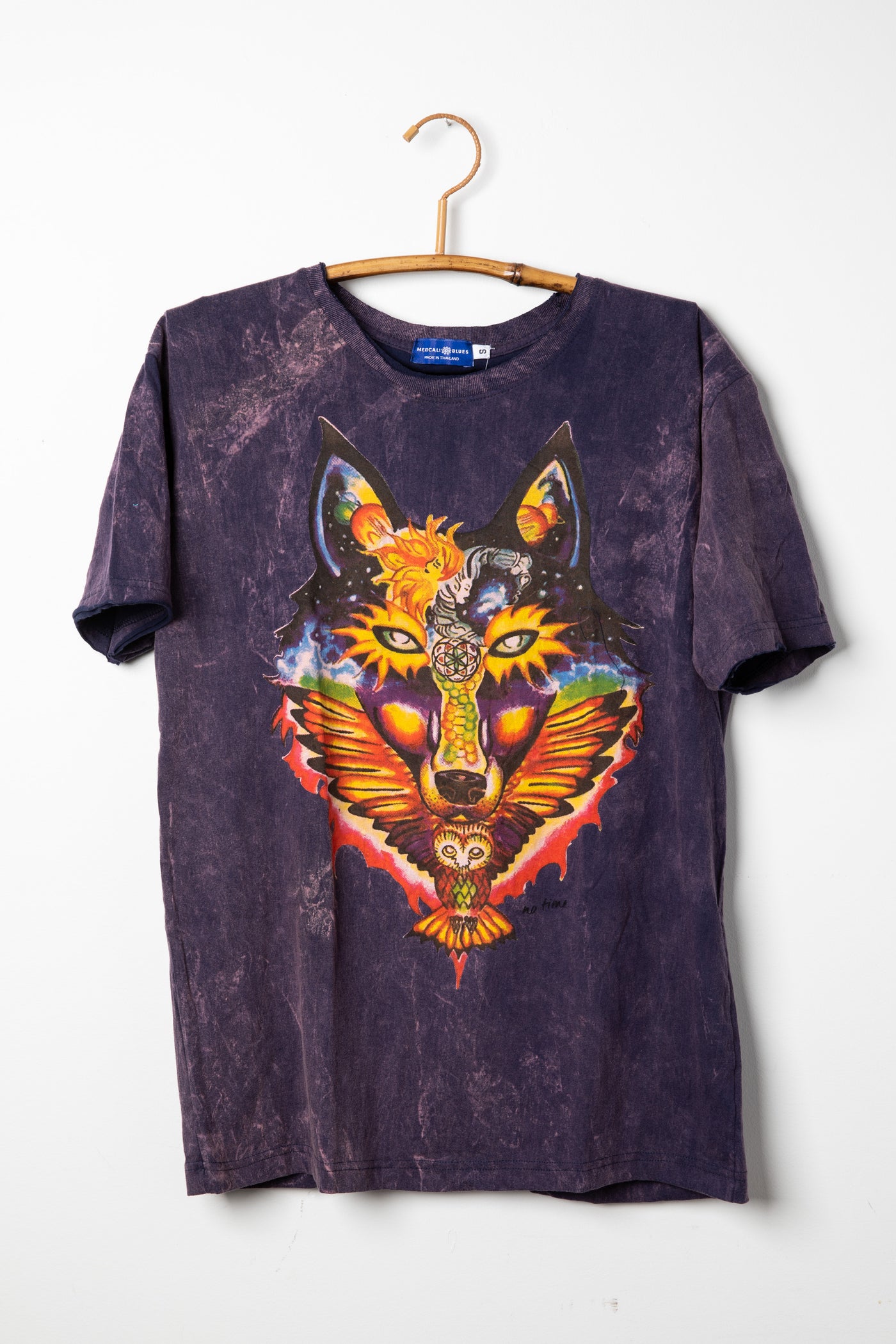 Purple Cosmic Animal graphic screen printed t-shirt