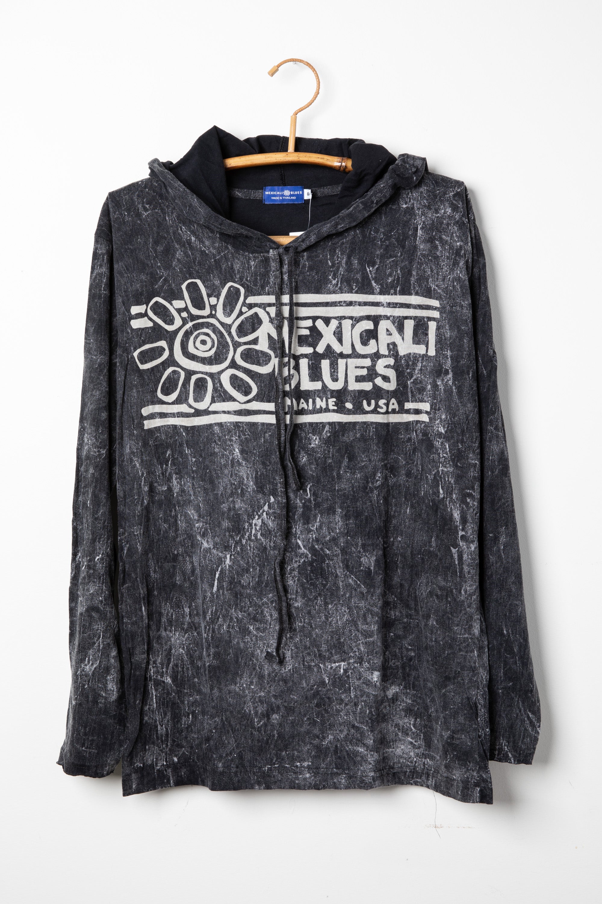 Black branded Mexicali Blues lightweight hoodie