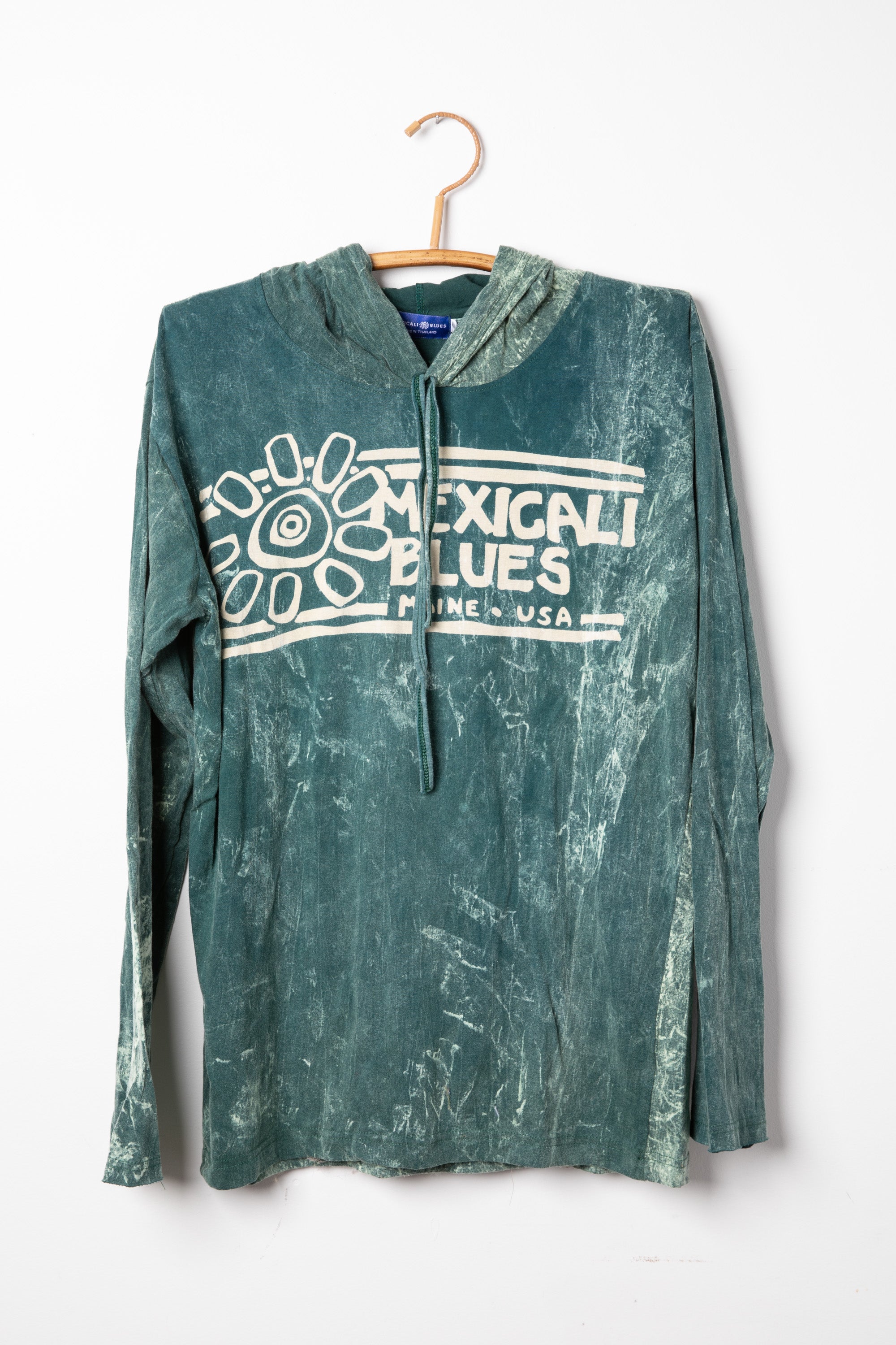 Green branded Mexicali Blues lightweight hoodie