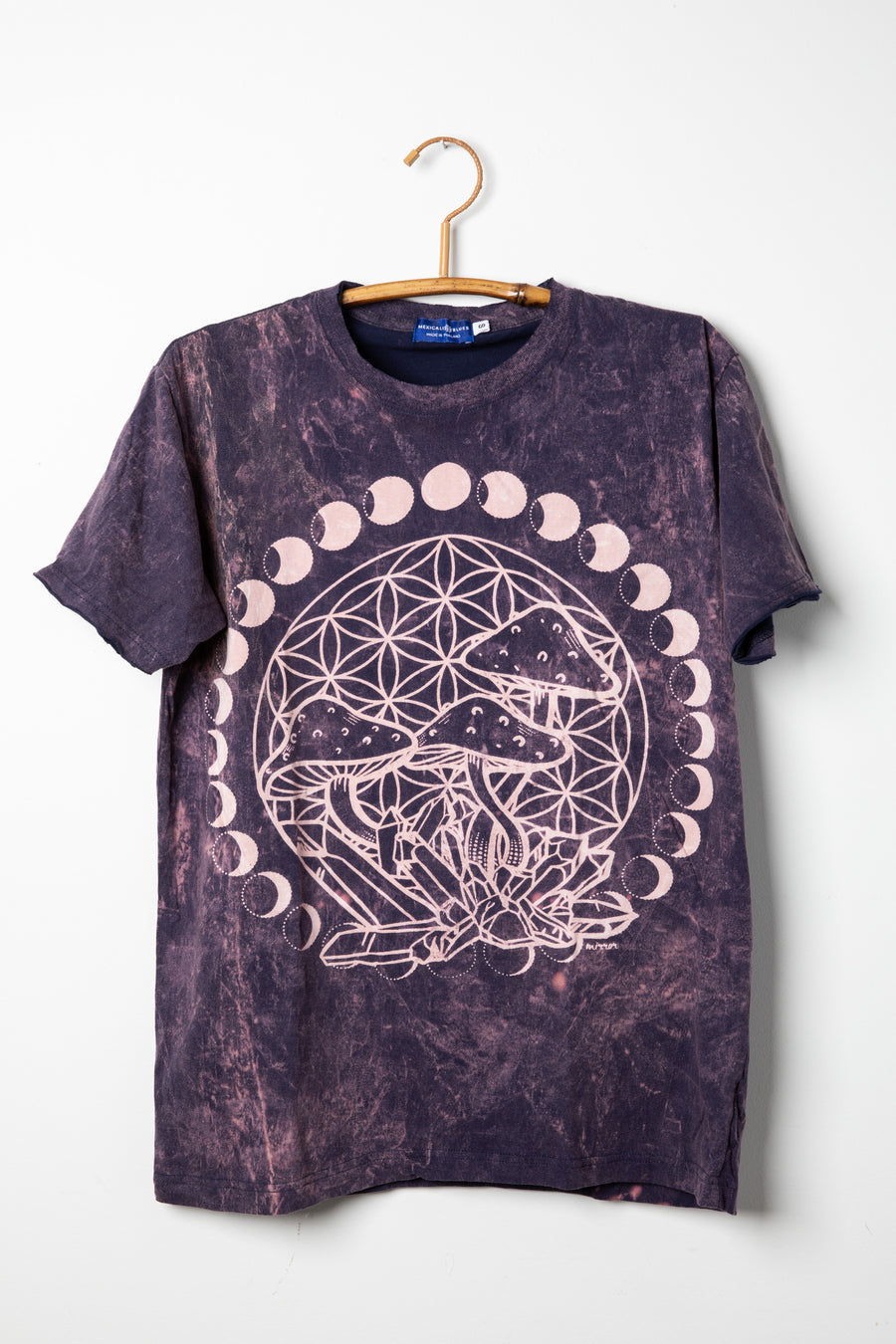 Purple fungi of life graphic screen printed design
