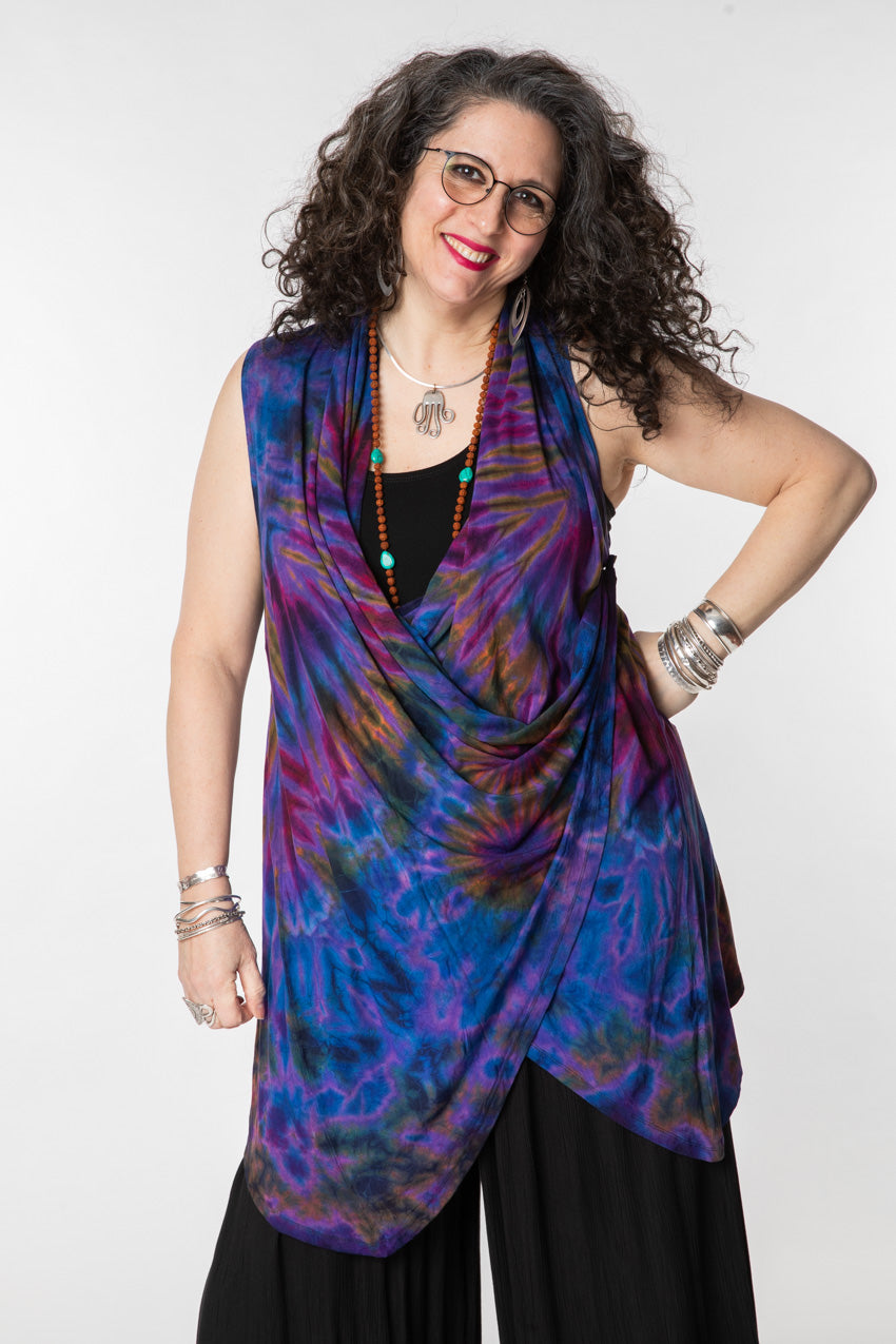 Sabai Tie Dye Wrap Vest | Women's Tie Dye Vest · Mexicali Blues