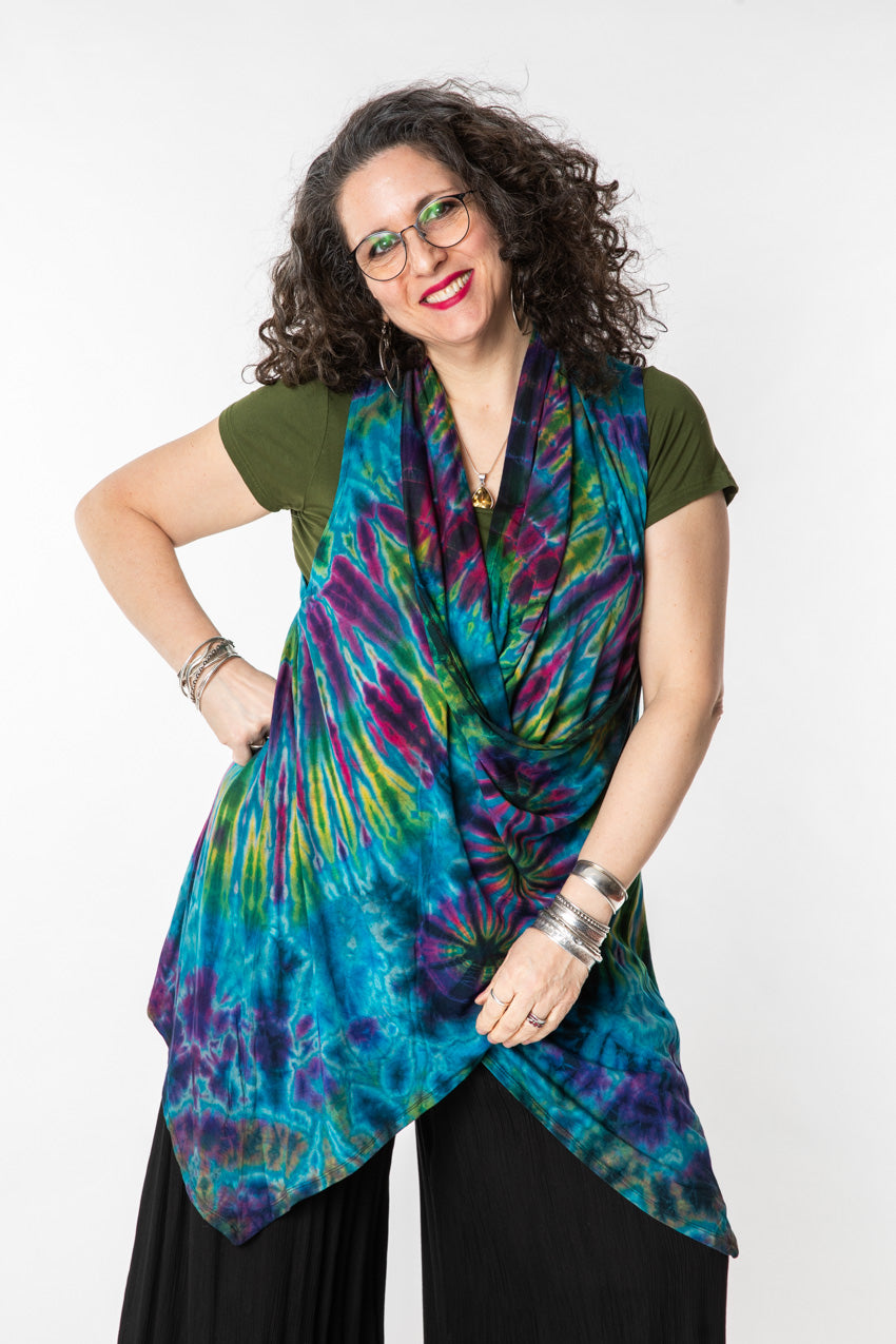 Sabai Tie Dye Wrap Vest | Women's Tie Dye Vest · Mexicali Blues