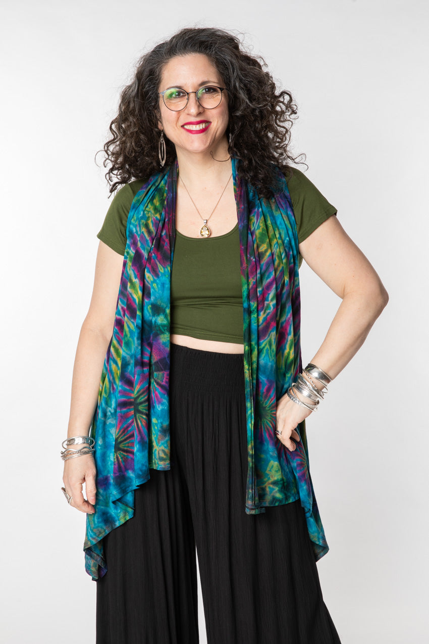 Sabai Tie Dye Wrap Vest | Women's Tie Dye Vest · Mexicali Blues