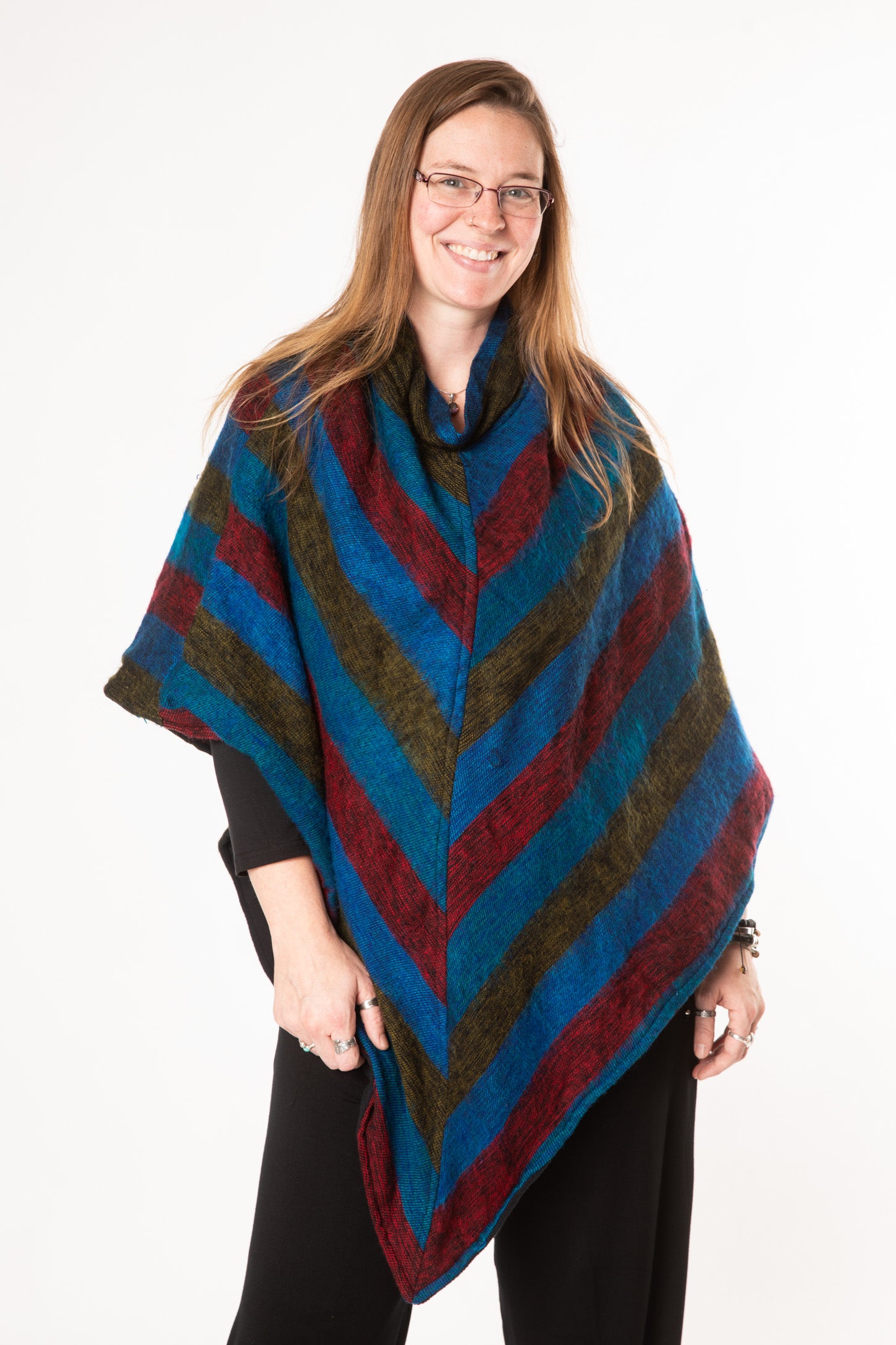Kambala Fleece Lined Blanket Poncho | Fleece Lined Wool Poncho