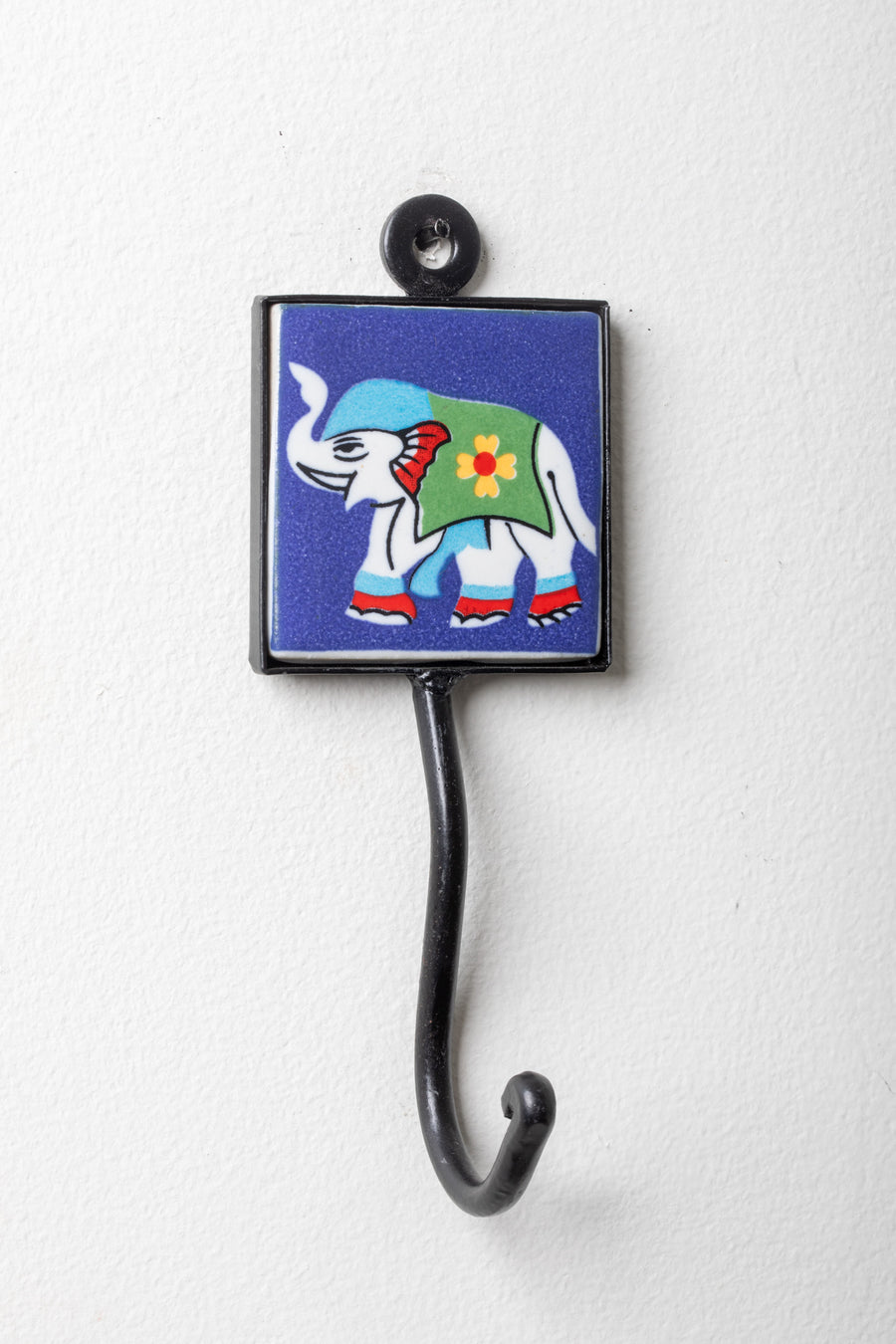 2x2 ceramic tile hook in elephant