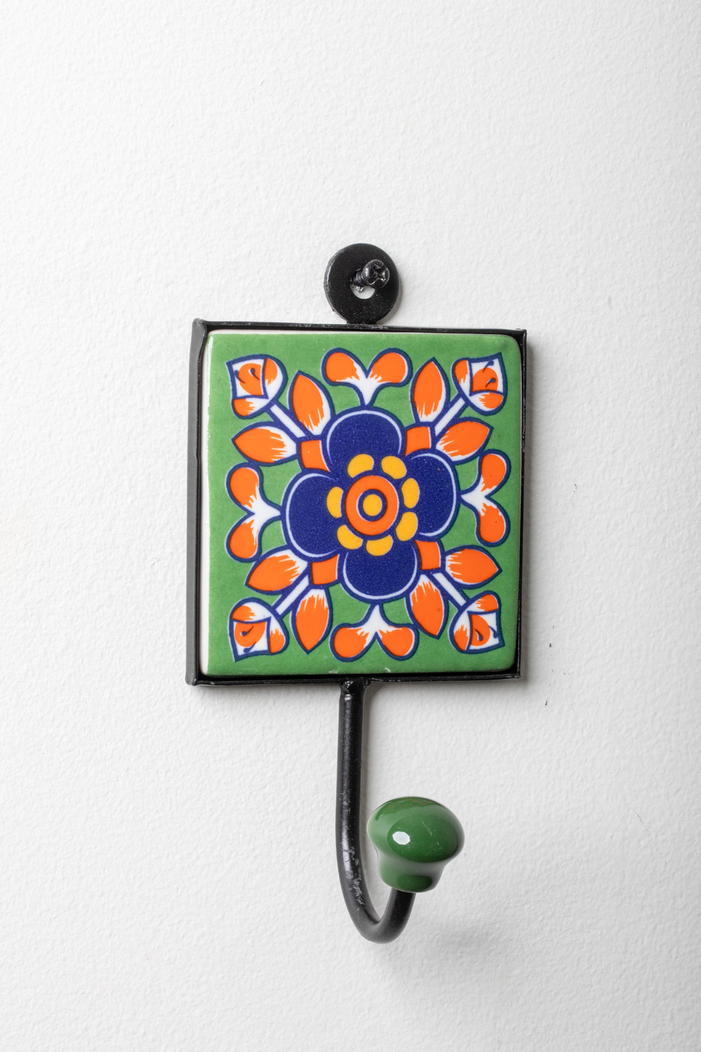 3x3 Ceramic Tile Hook Artisan Ceramic Hooks · Mexicali Blues