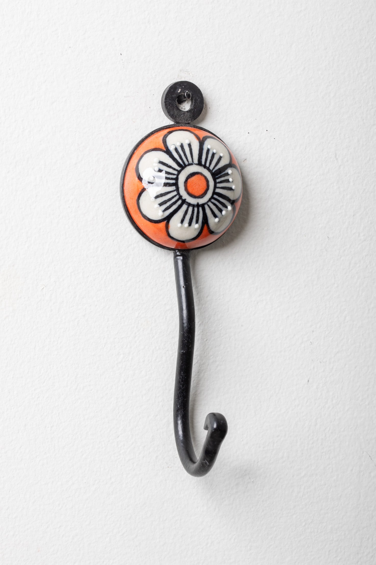 Round Ceramic Tile Hook | Boho Ceramic Hook · Mexicali Blues