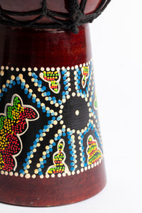 Hand Painted Djembe Toy Drum in Blue