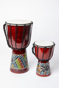 Hand Painted Djembe Toy Drum in Blue