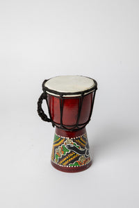 Hand Painted Djembe Toy Drum in Green