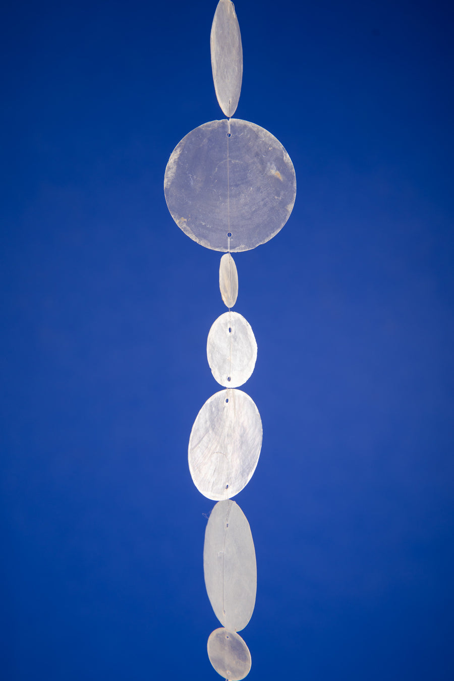 Capiz shell garland in white