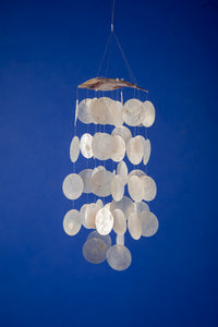 Seashell Capiz Shell Mobile in White