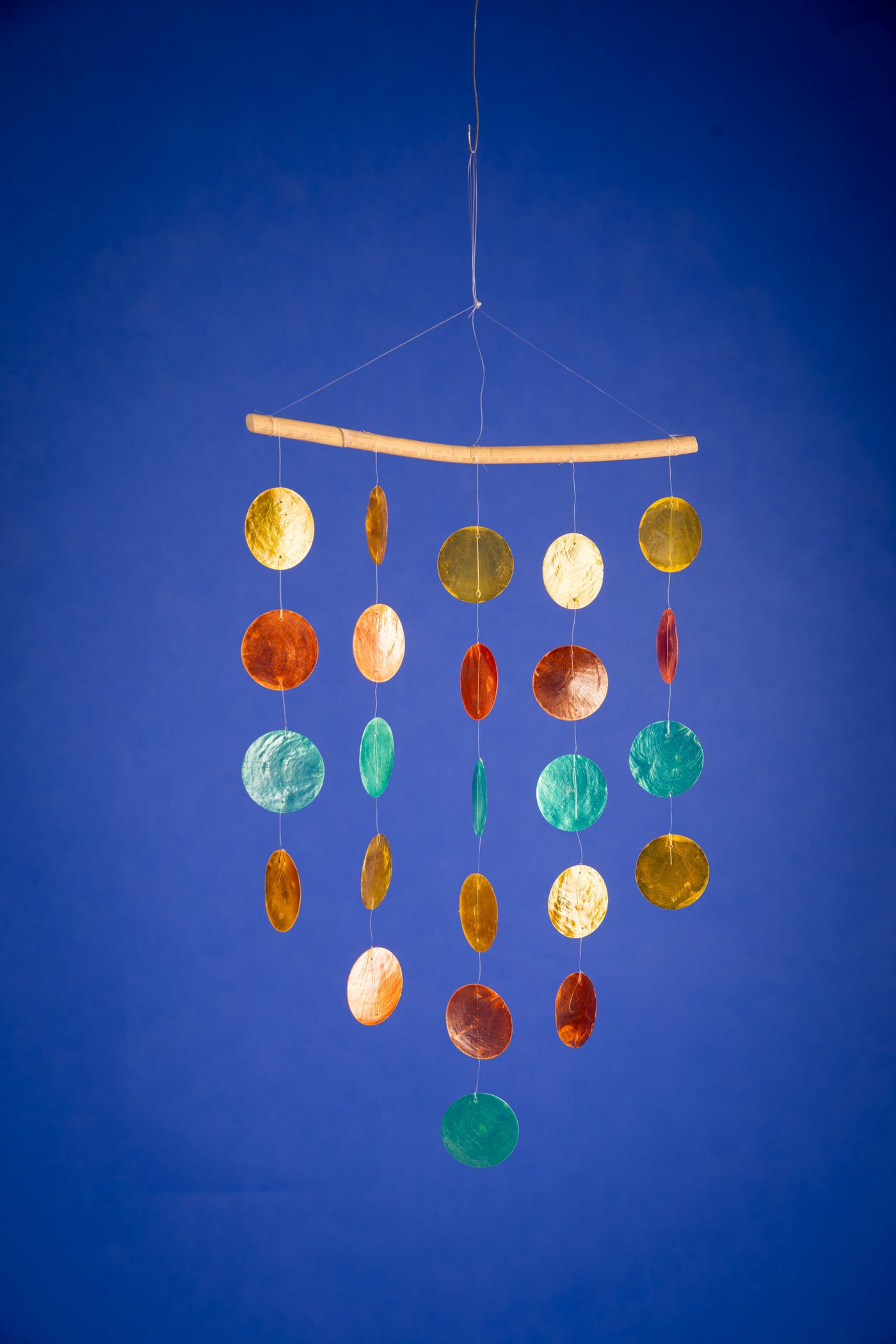 Driftwood Capiz Shell Mobile Coastal Home Decor · Mexicali Blues