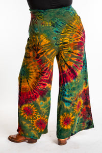 Susan wearing size S/M green tie dye pants in Green