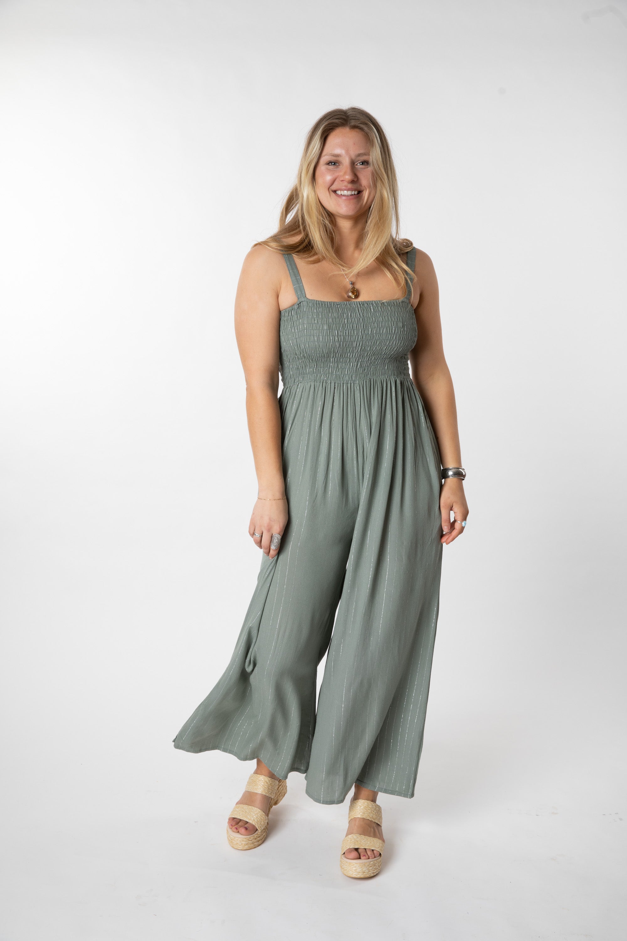 Silver Lining Jumpsuit | Pin Stripe One-Piece · Mexicali Blues