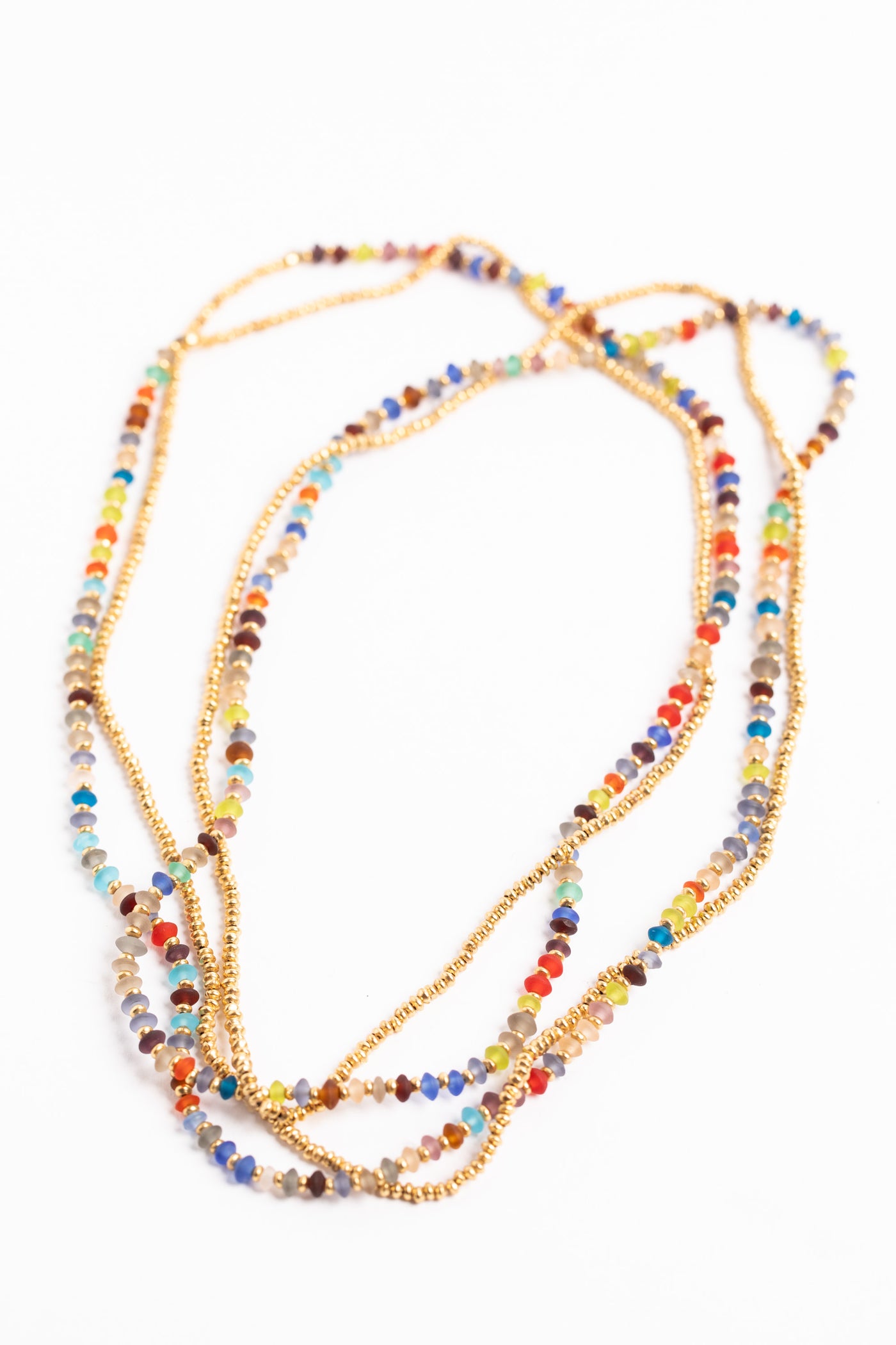 Boho Wrap Multicolor Necklace on white background