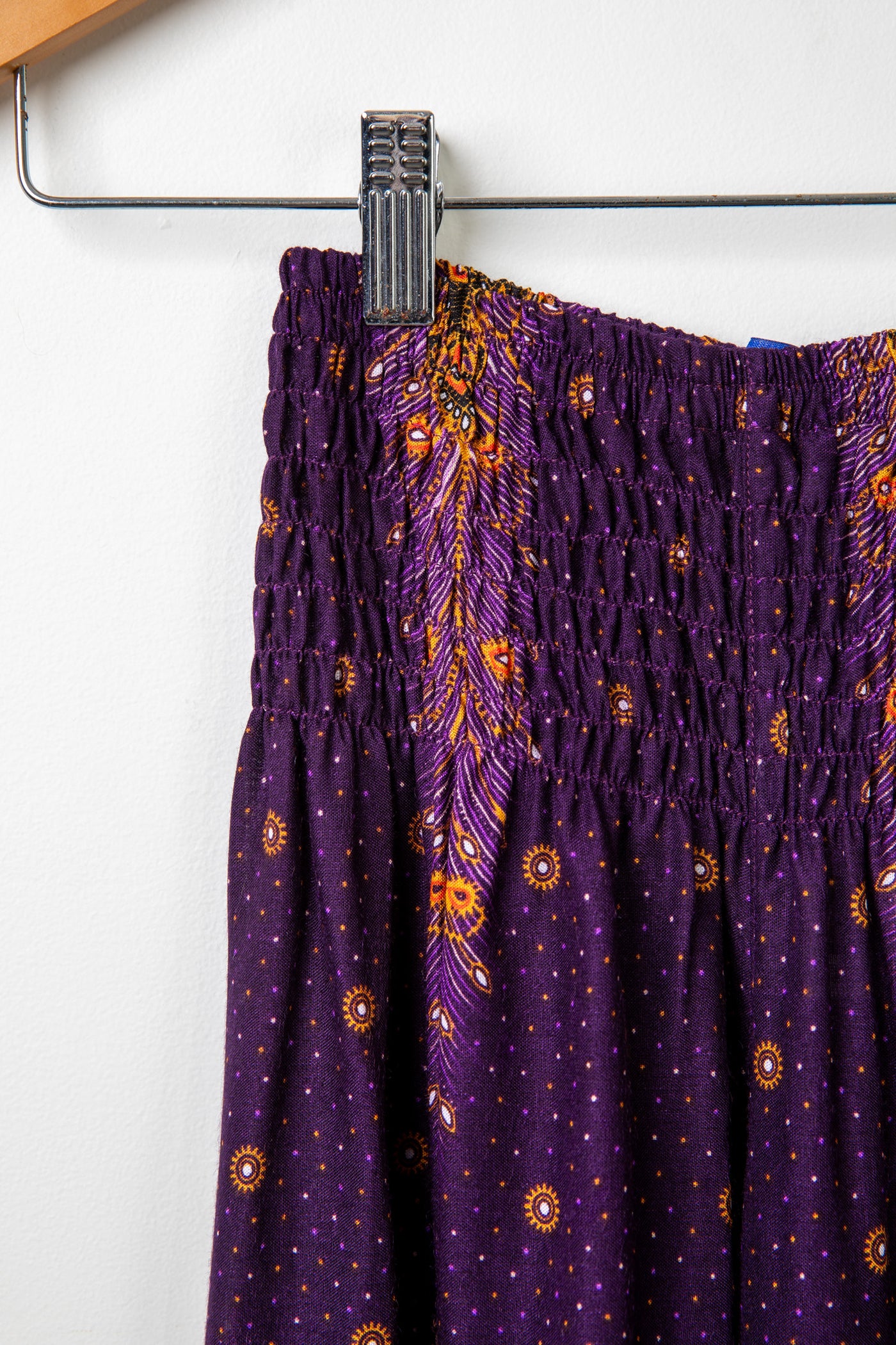 Kids peacock harem pants in purple