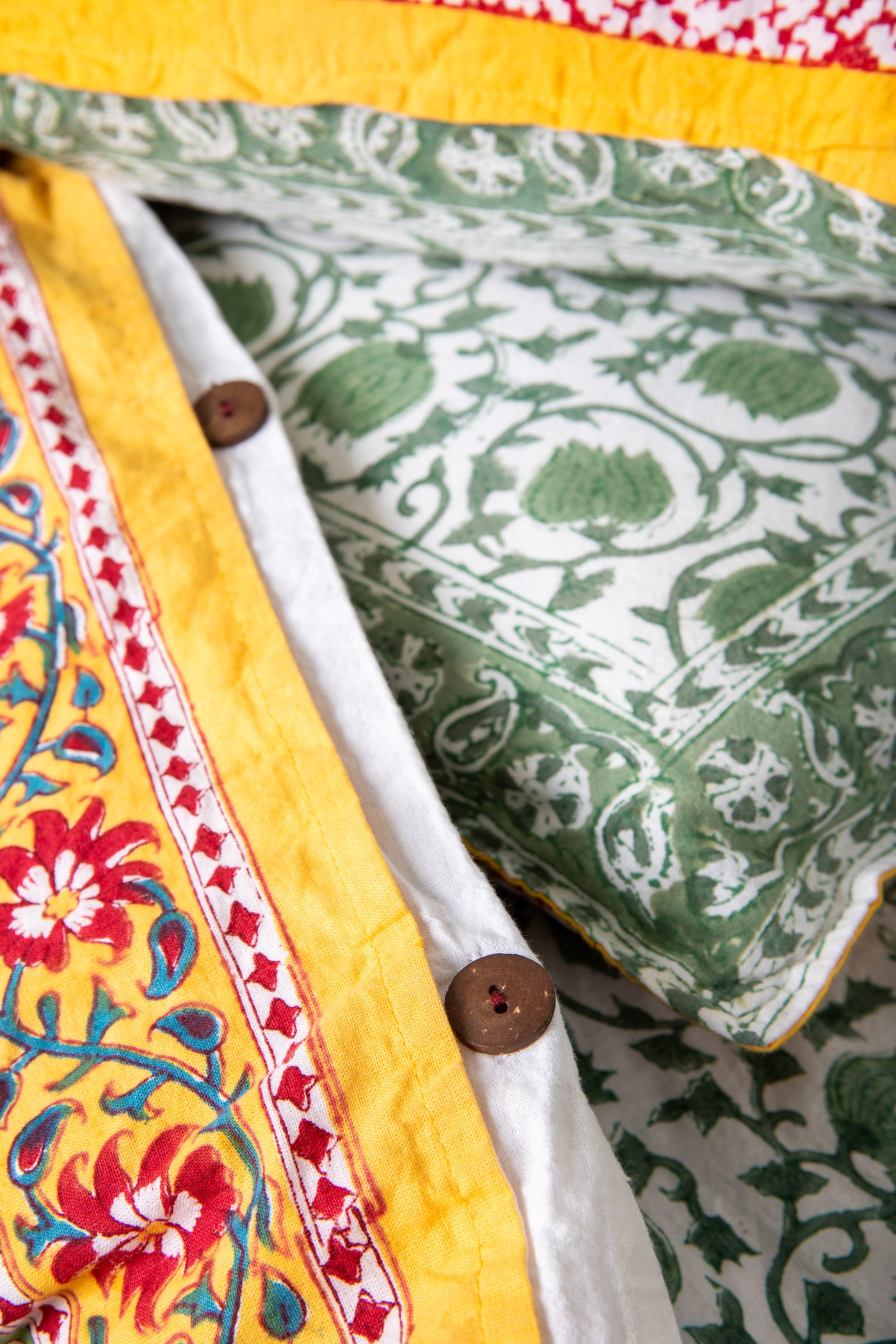 Reversible Block Print Duvet Set