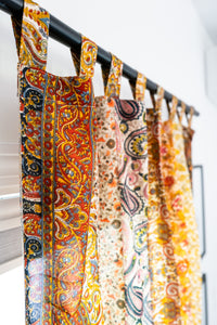 Boho Floral Curtain in Yellow