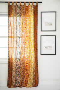 Boho Floral Curtain in Yellow