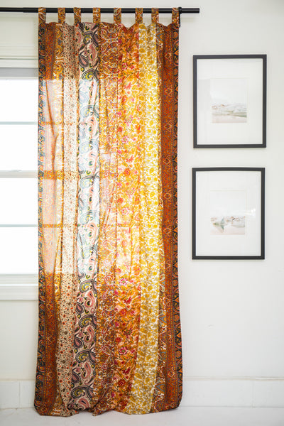 Mixed Floral Sari Silk Curtain | Boho Curtains · Mexicali Blues