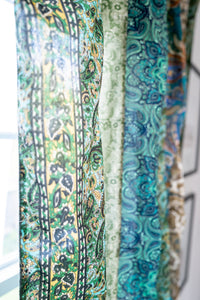 Boho Floral Curtain in Green