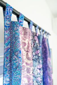 Boho Floral Curtain in Purple