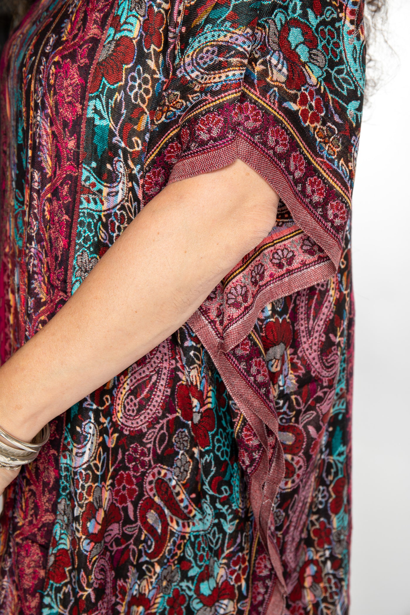 detail of the pari poncho sleeve