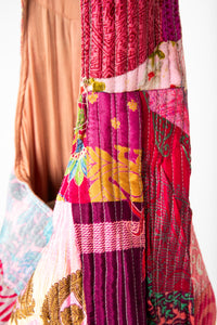 Eco-Friendly Boho Shoulder Bag in Pink