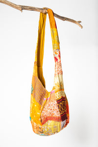 Eco-Friendly Boho Shoulder Bag in Yellow