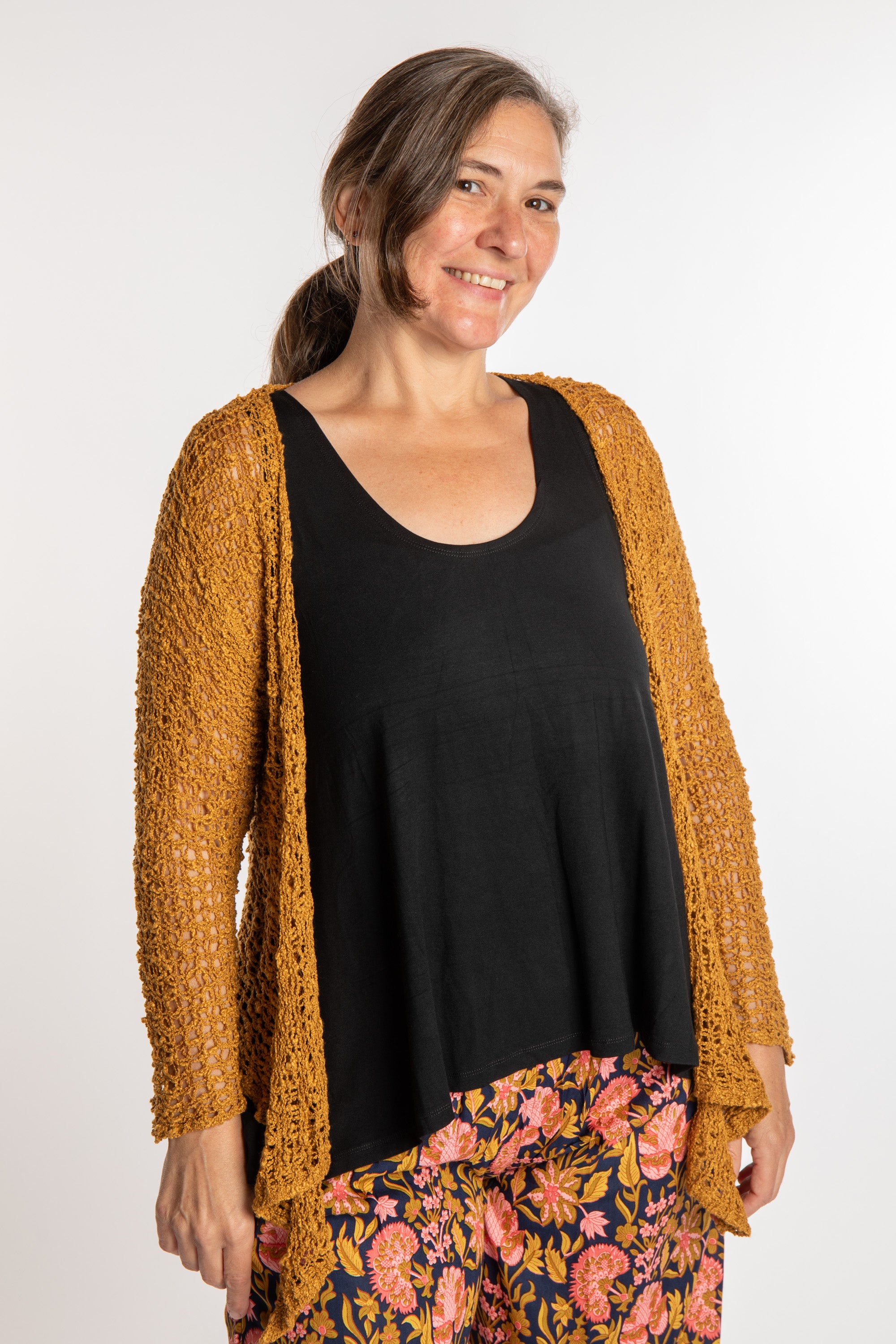 Talia Loose Weave Wrap Cardigan | Loose Knit Shrug · Mexicali Blues