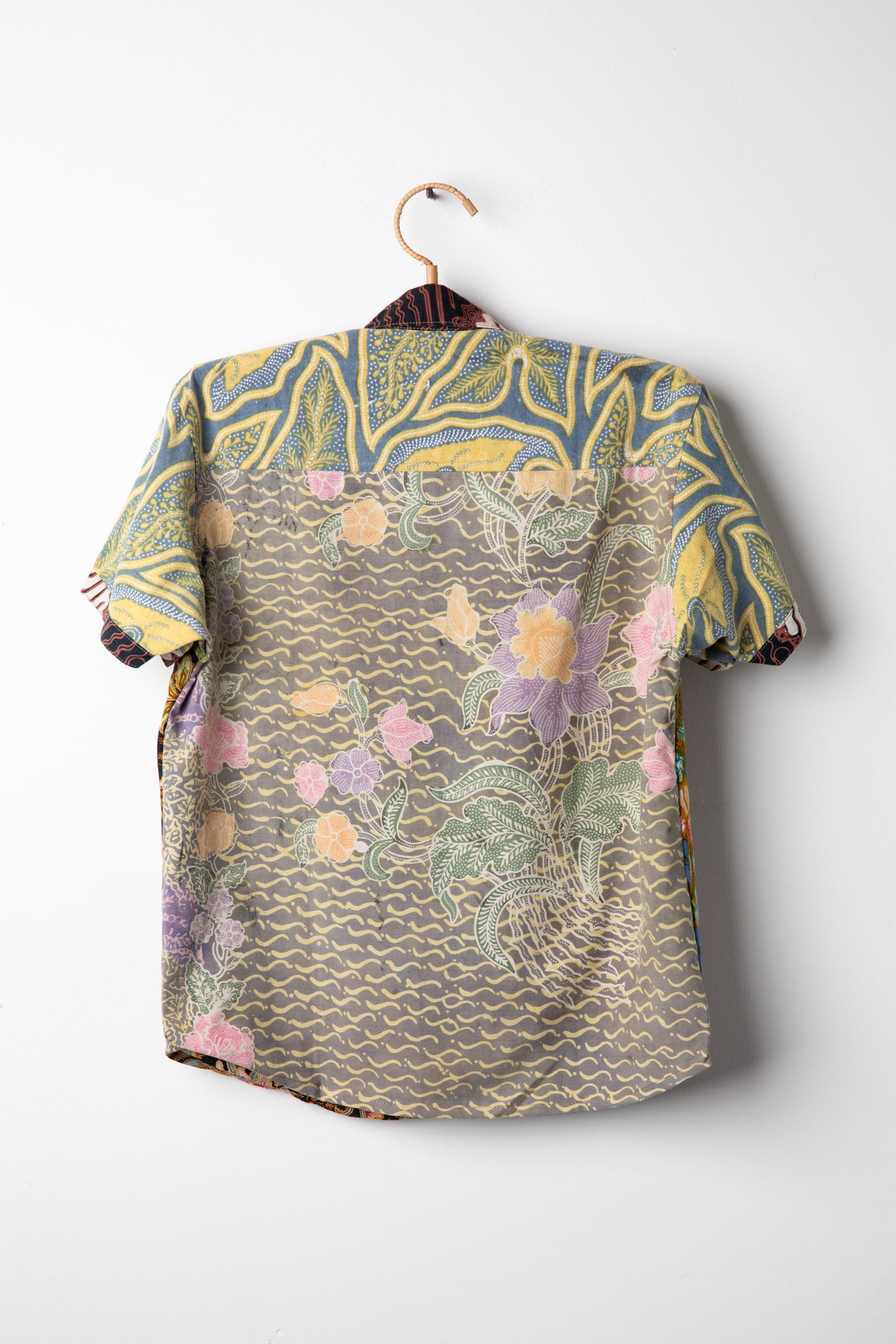 Kids one of a kind patchwork button up shirt