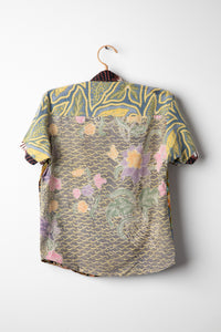 Kids one of a kind patchwork button up shirt