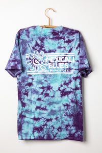 Mexicali Flower Logo Tie Dye T in Plum and Teal