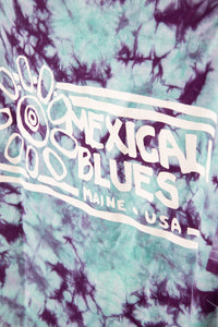 Mexicali Flower Logo Tie Dye T in Plum and Teal