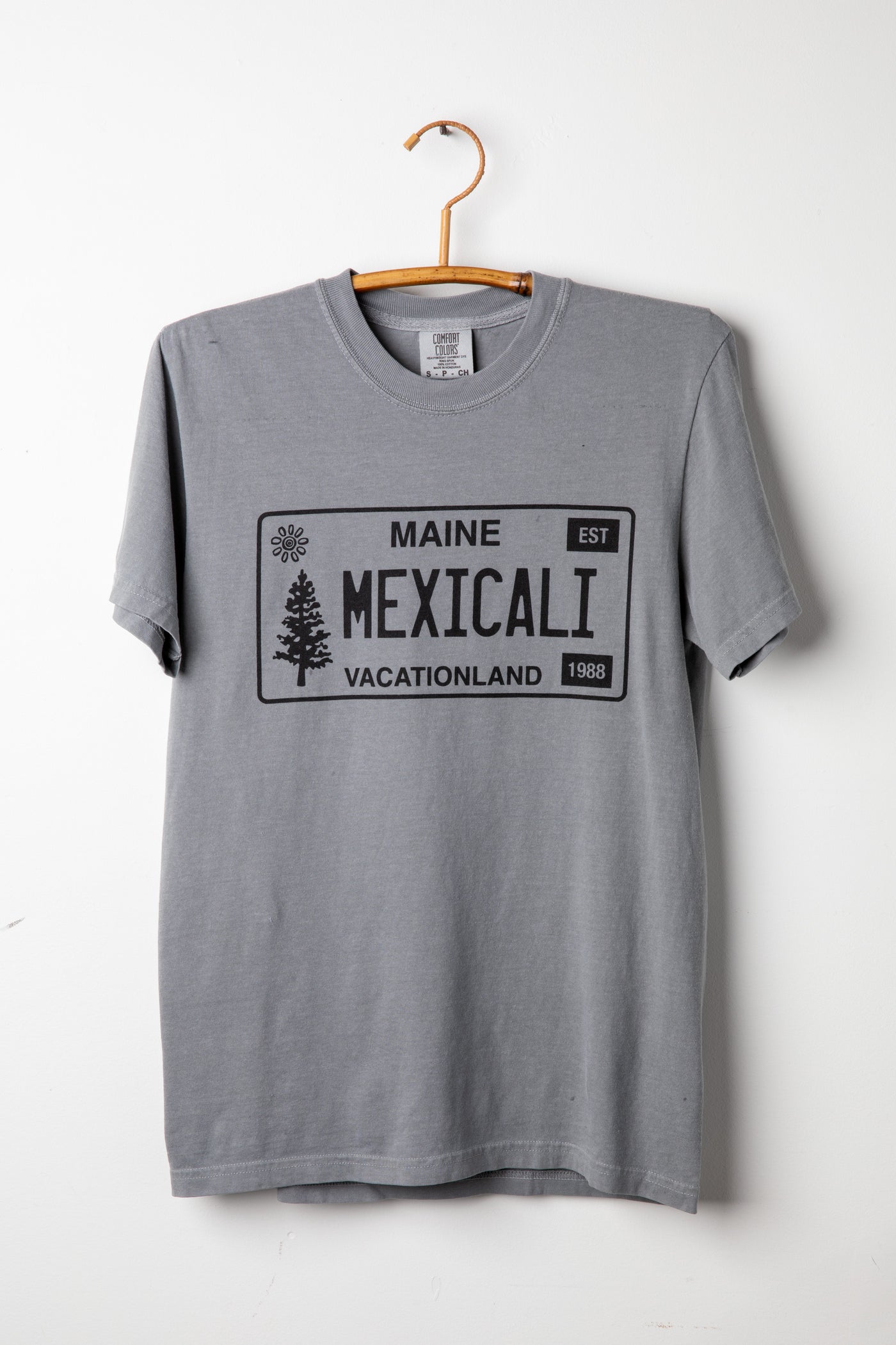 Heather Sport Gray Maine License Plate T Shirt