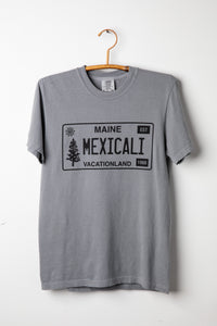 Heather Sport Gray Maine License Plate T Shirt