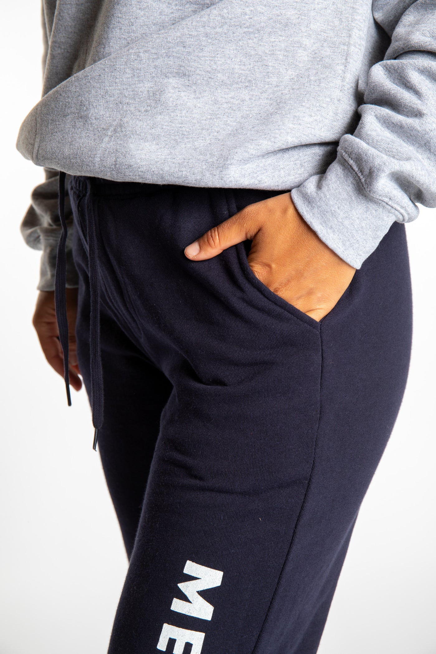 Sophie is wearing the S Mexicali Blues Navy Joggers