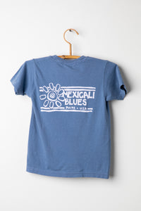 Mexicali Flower Kids T Shirt in Blue Jean