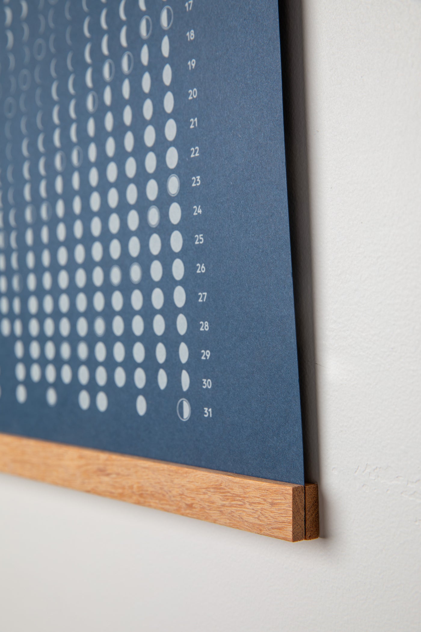 Magnetic Calendar Hanging Frame holding 2026 Moon Phase Calendar