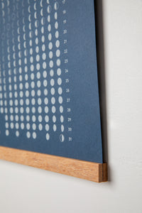 Magnetic Calendar Hanging Frame holding 2026 Moon Phase Calendar