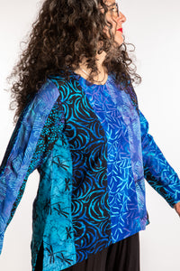 Joya Batik Panel Top in Blue
