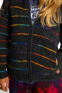 Mexicali Patterned Wool Hoodie Jacket