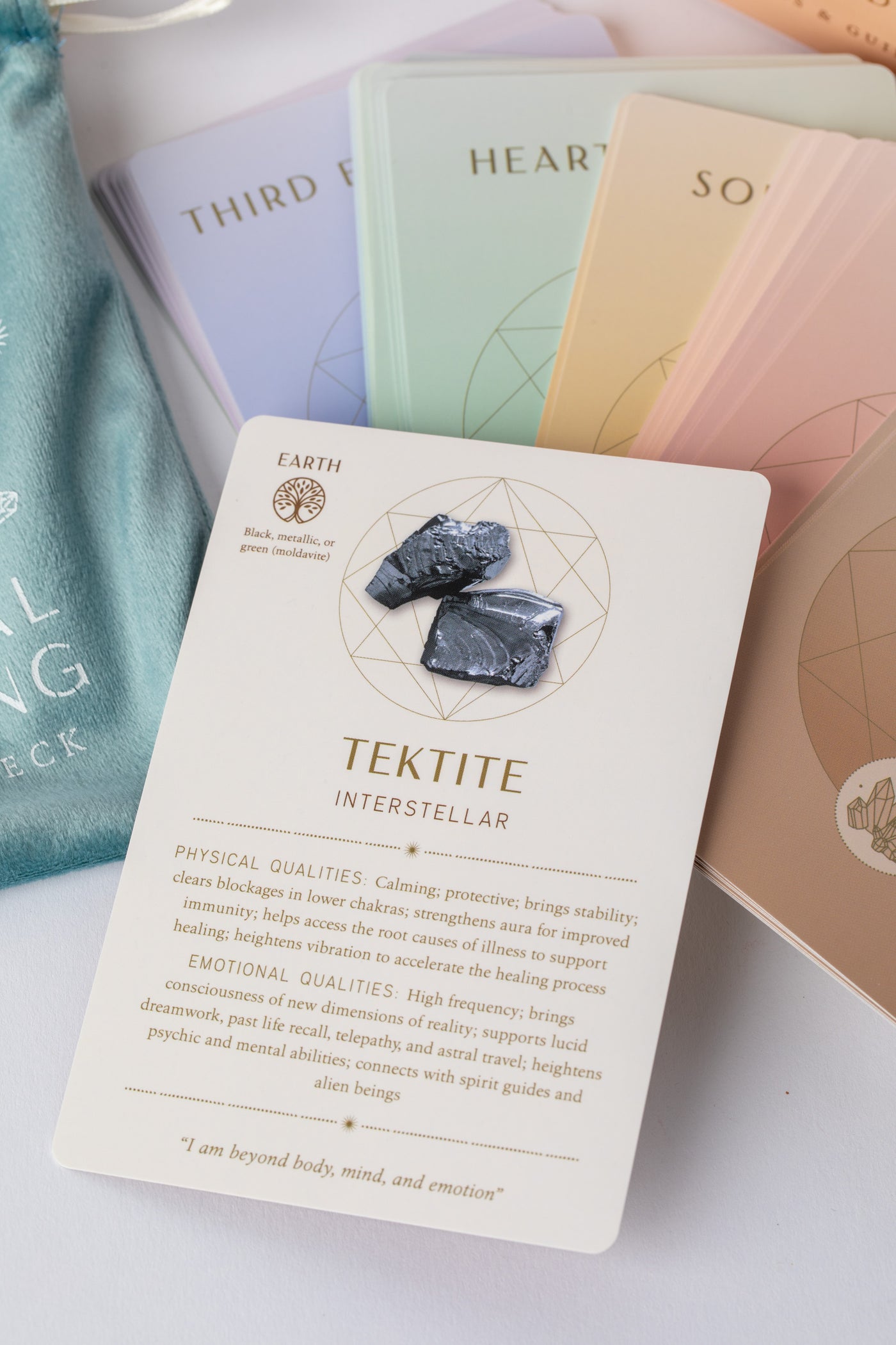 Tektite Interstellar card from the Crystal Healing Deck