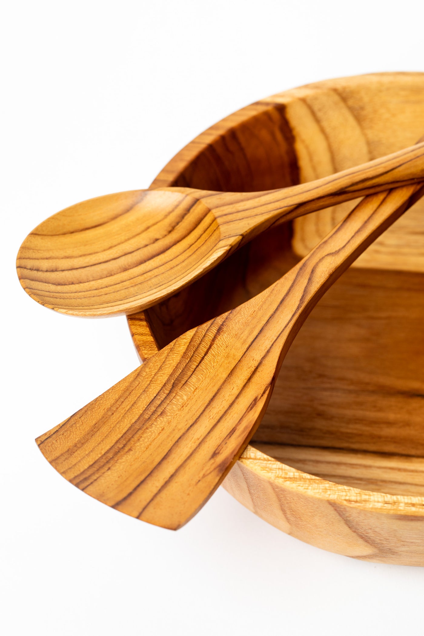 Teak Wood Spatula, Cooking Spoon, and Salad Bowl