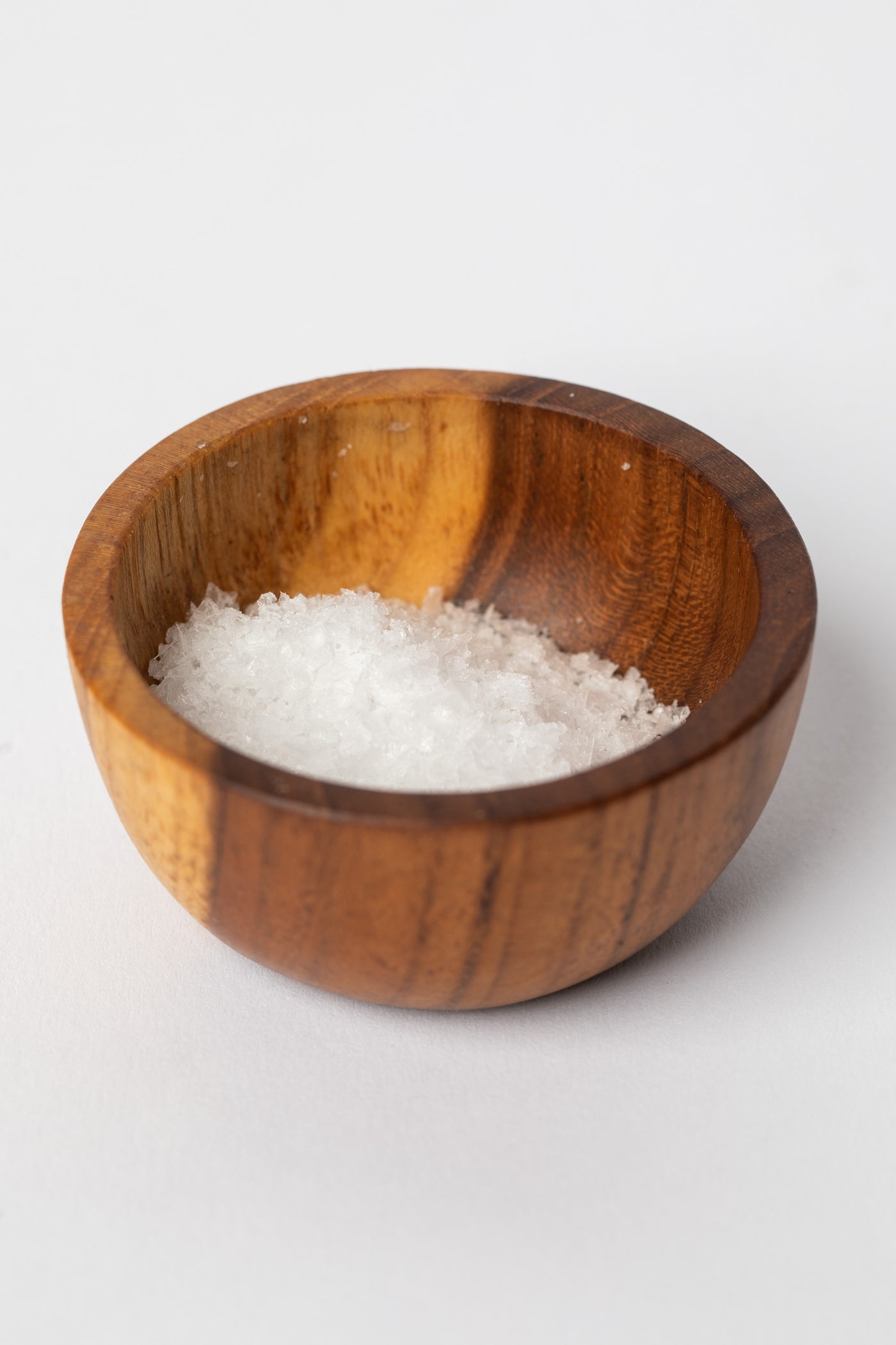 Teak Wood Dipping Dish with sea salt