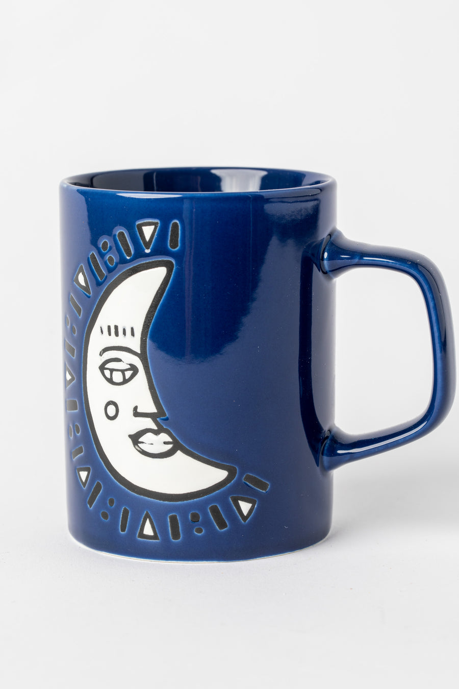 Blue Moon Cuppa Color Mug featuring celestial crescent moon motif.