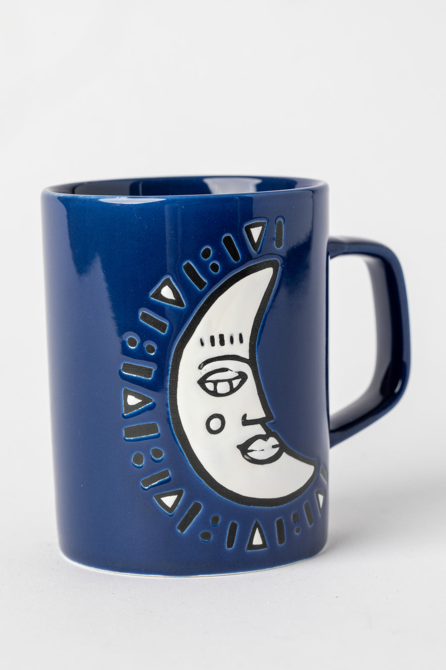 Blue Moon Cuppa Color Mug featuring celestial crescent moon motif.